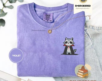 Vampire Frog T-Shirt, Cute Funny Halloween Tee, Embroidered Comfort Colors 1717, Spooky Frog Shirt, Cozy Fall Gift, Whimsical Animal Top