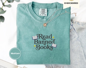 Comfort Colors® Koszulka Read Banned Books, Koszulka Banned Books, Koszulka Librarian, Koszulka Bookworm, Read Banned Books, Prezent dla miłośnika książek