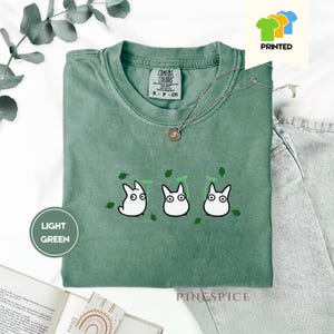 Chibi forest spirits shirt, anime Studio inspired forest sprite tee, DTG printed, Comfort Colors 1717, cottagecore gift