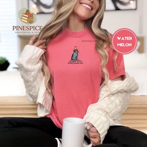 Please Stop Perceiving Me Shirt, Funny Cat Embroidered Tee, Comfort Colors 1717, Introvert Humor Shirt, Cute Cat Gift, Funny Animal Tee