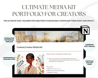 Portefeuille Ultimate Notion Media Kit : vitrine pour les créateurs de contenu, les influenceurs et les professionnels du numérique