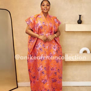 Jurk van Afrikaanse brokaat bubu| Rijke tante Danshiki|Nigeriaanse jurk Bubu| Europese brokaat boubou|Trouwjurk| Feestjurk|Kaftan | Jalabiya
