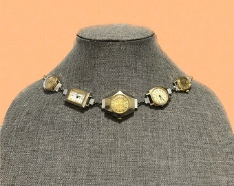 Handmade Repurposed Vintage Watch Necklace
