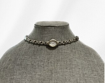 Handgemachte umfunktionierte Vintage Uhr Choker