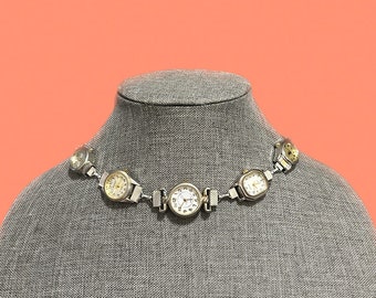 Handmade, Vintage Watch Choker / Watch Necklace