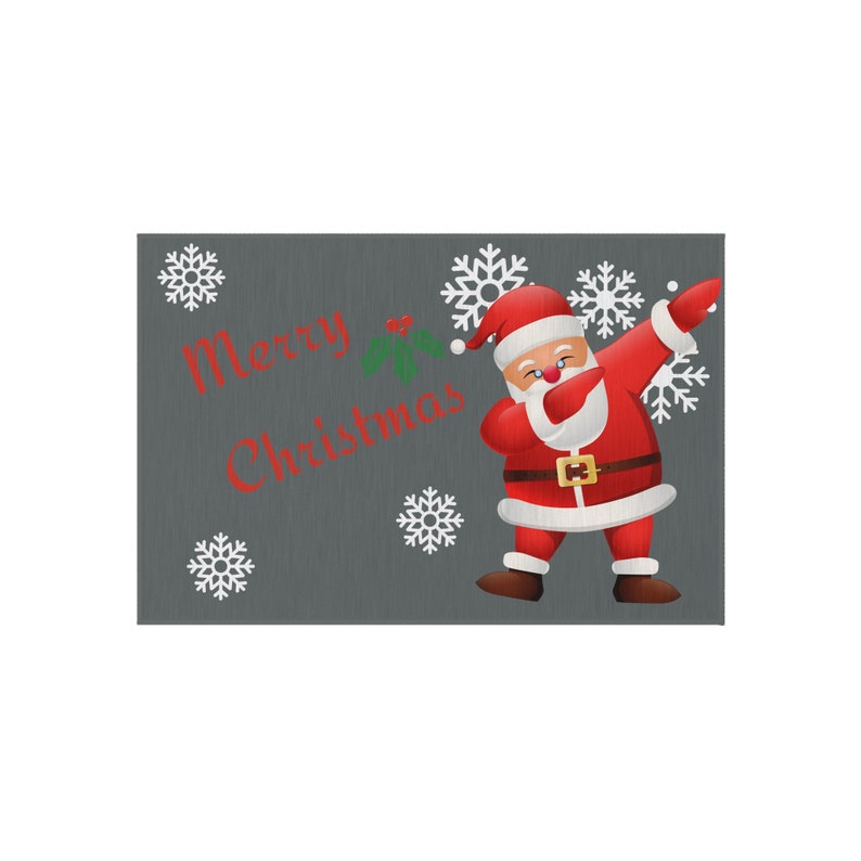 Christmas Mat Christmas Outdoor Rug Outdoor Mat Santa Etsy