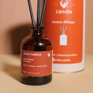 Aroma diffuser | nature product | soy | home decor | handmade | home fragrance | gifts for wedding | gift for her | 50ml diffuser