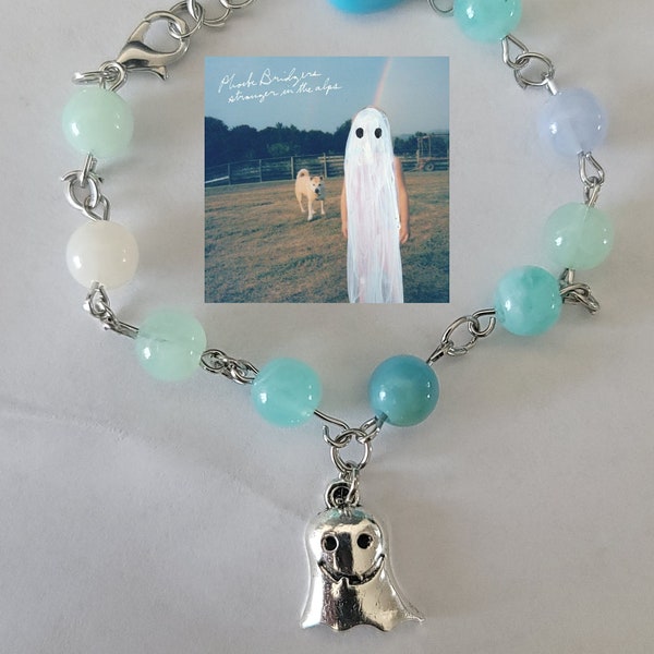 Phoebe Bridgers Stranger In The Alps Inspired Handmade Silver Charm Bracelet Ghost Scott Street Boygenius