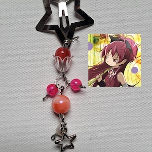 Kyoko Sakura Soul Gem Inspired Hair Clip Puella Magi Madoka Magica