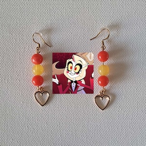 Hazbin Hotel Inspired Silver Earring Sets, Angeldust, Husk, Charlie Morningstar, Emily, and Vaggie