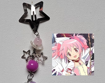 ヘアゴム レジン 桜型 マトリカリアと桜 ロイヤルパープルと