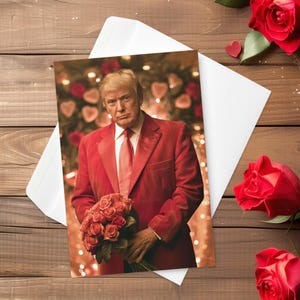 Carte Trump pour la Saint-Valentin - « Je t'aime énormément. - Carte de voeux 4″ × 6″