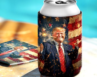 Trump Can Cooler: July 4th Sparklers - MAGA Support