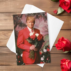 Tarjeta de San Valentín de Trump: “Eres mi Valentín favorito...” - Tarjeta de felicitación de 4″ × 6″
