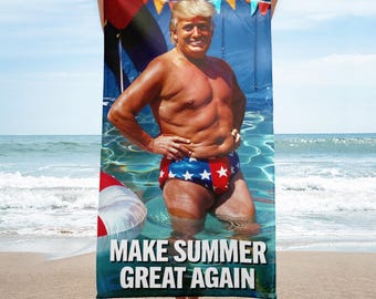 Trump Beach Towel: Patriotic MAGA Summer Gear