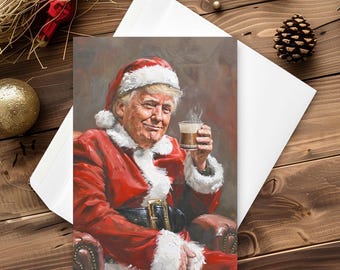 Trump Christmas Card - Merry MAGA Christmas! - 4″ × 6″ Greeting Card