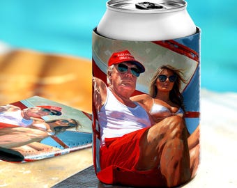 トランプ缶クーラー：ドナルド＆メラニア夫人のライフガード - MAGAギフト