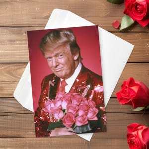 "Valentinstagskarte ""Unsere Liebe ist die größte... Yuge!"" - 4″ × 6″ Grußkarte