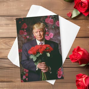 Carte Trump pour la Saint-Valentin - « Recréons une belle Saint-Valentin ! » - Carte de voeux 4″ × 6″