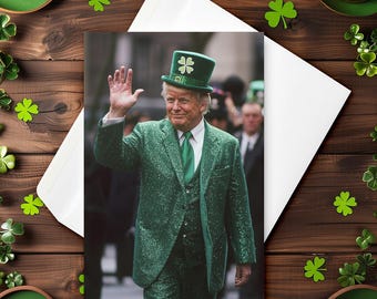 Tarjeta del Día de San Patricio de Trump: hagamos que el Día de San Patricio vuelva a ser grandioso: tarjeta de felicitación de 4″ × 6″