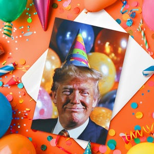 Trump Geburtstagskarte - Perfektes Geschenk für Trump Anhänger - Ein weiteres Jahr des Gewinnens! - 4″ × 6″ Grußkarte