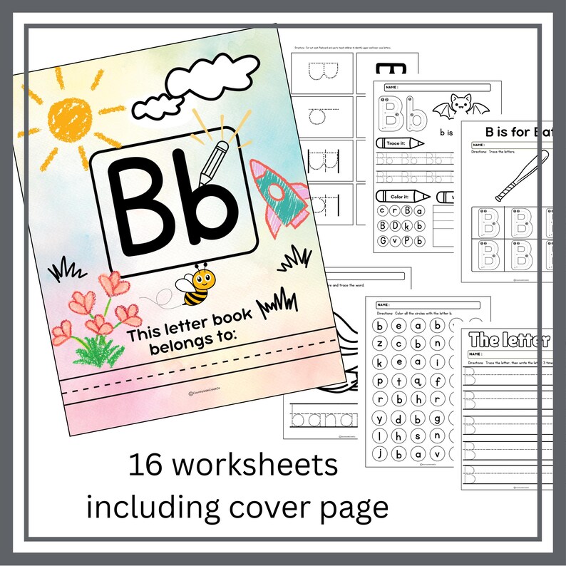 Letter B Tracing Workbook | Alphabet Fine Motor Activities (PDF ...