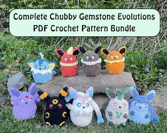 Complete Chubby Evolving Gemstones PDF Crochet Pattern Bundle