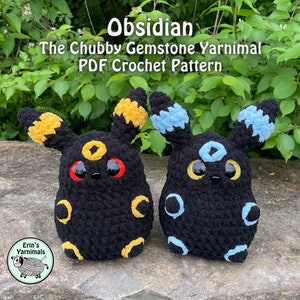 Patrón de crochet en PDF de obsidiana regordeta