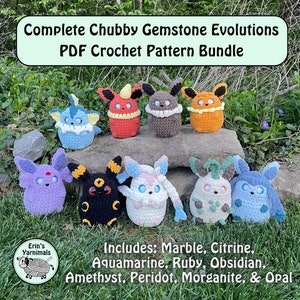 Complete Chubby Evolving Gemstones PDF Crochet Pattern Bundle