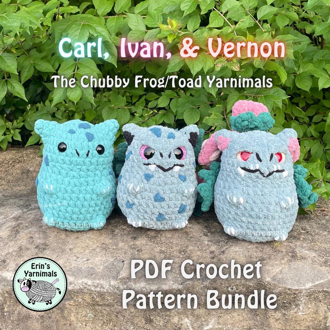 30 Frog and Toad Crochet Patterns for Plush Toys, Bags, Decor, and Gifts 26 Chubby Frog and Toad Yarnimals Crochet Pattern Set