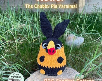 Patrón de crochet en PDF para el cerdito gordito Abner