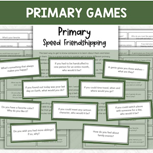 LDS Primary Activity, Easy LDS Printable Icebreaker Game, Activity Days Sunday School Primary Get to Know You Game, Conversation Starter