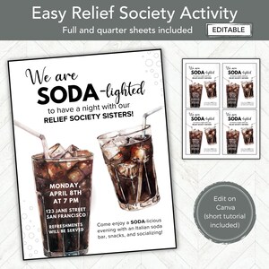 Get to Know You Relief Society Activity, EDITABLE RS Ministering or Social Invitation Flier, LDS Young Womens, Youth, Stake or Ward Idea