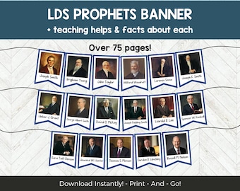 LDS Prophets Banner, Printable Lds Primary Music Visual Aid, Latter Day Prophets Song Activities, Come Follow Me Doctrine and Covenants Page