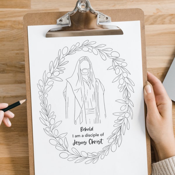 LDS Youth Theme 2024, I am a disciple of Jesus Christ, LDS Scripture Coloring Pages, Easy YW Activity Idea