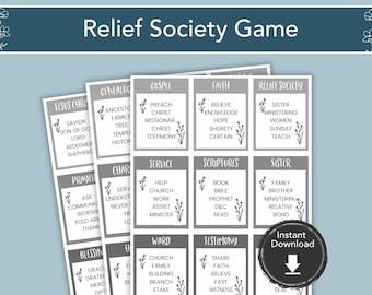 RELIEF SOCIETY Activity Game, Activity Printable Game, Get to Know You Printable, LDS Printable Game Idea, Church of Jesus Christ 2024