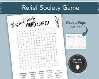 RELIEF SOCIETY Activity Game, Activity Printable Game, Get to Know You Printable, LDS Printable Game Idea, Church of Jesus Christ 2022