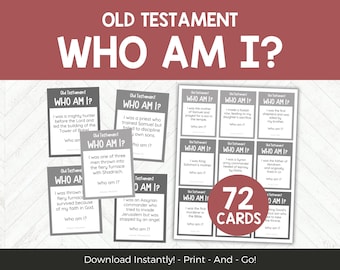 Gra „Stary Testament”, gra „Kim jestem”, gry biblijne do druku dla dzieci, młodzieży i dorosłych, gry kościelne do seminarium, szkoły niedzielnej lub posługi