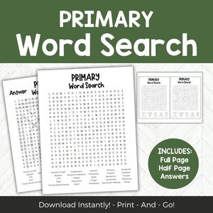 LDS Primary Word Search Activity, Easy LDS Printable Game, Sunday School Primary Activities Ideas, No Prep Easy LDS Activity Days Idea