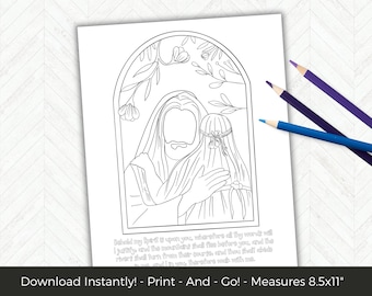 LDS Youth Theme 2026, Look Unto Christ, LDS Scripture Coloring Pages, Easy YW Activity Idea, Walk With Me Moses 6:34