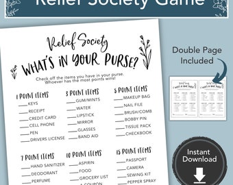 RELIEF SOCIETY Activity Planning Sheets, Activity Planner Instant Download, Relief Society Planner, LDS Printable