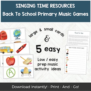 Back to School Singing Time Activity, LDS Primary Chorister, LDS Primary Music Game, Singing Time Ideas, Mormon Music Leader