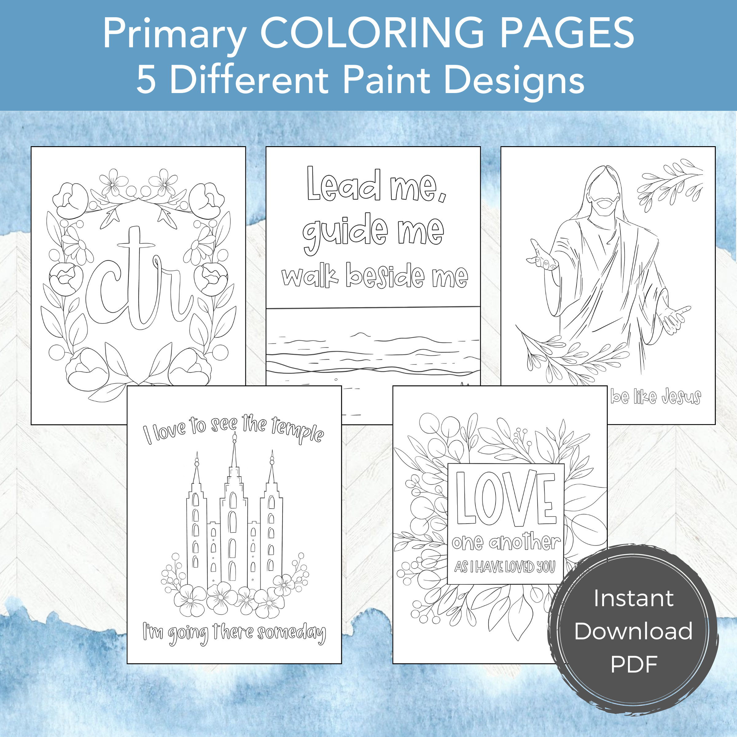 LDS Printable Primary Coloring Pages Easy Activity Days Idea - Etsy