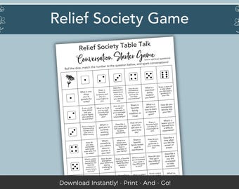 Relief Society Get to Know You Game, LDS Printable Relief Society Activity, Easy Icebreaker Game, LDS Activities Conversation Starters