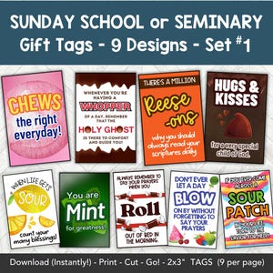 Christian Gift Tag for Treat or Small Gift, Bible Verse Printable Gift Tag,  LDS Seminary or Sunday School Handout Faith and Christ Centered