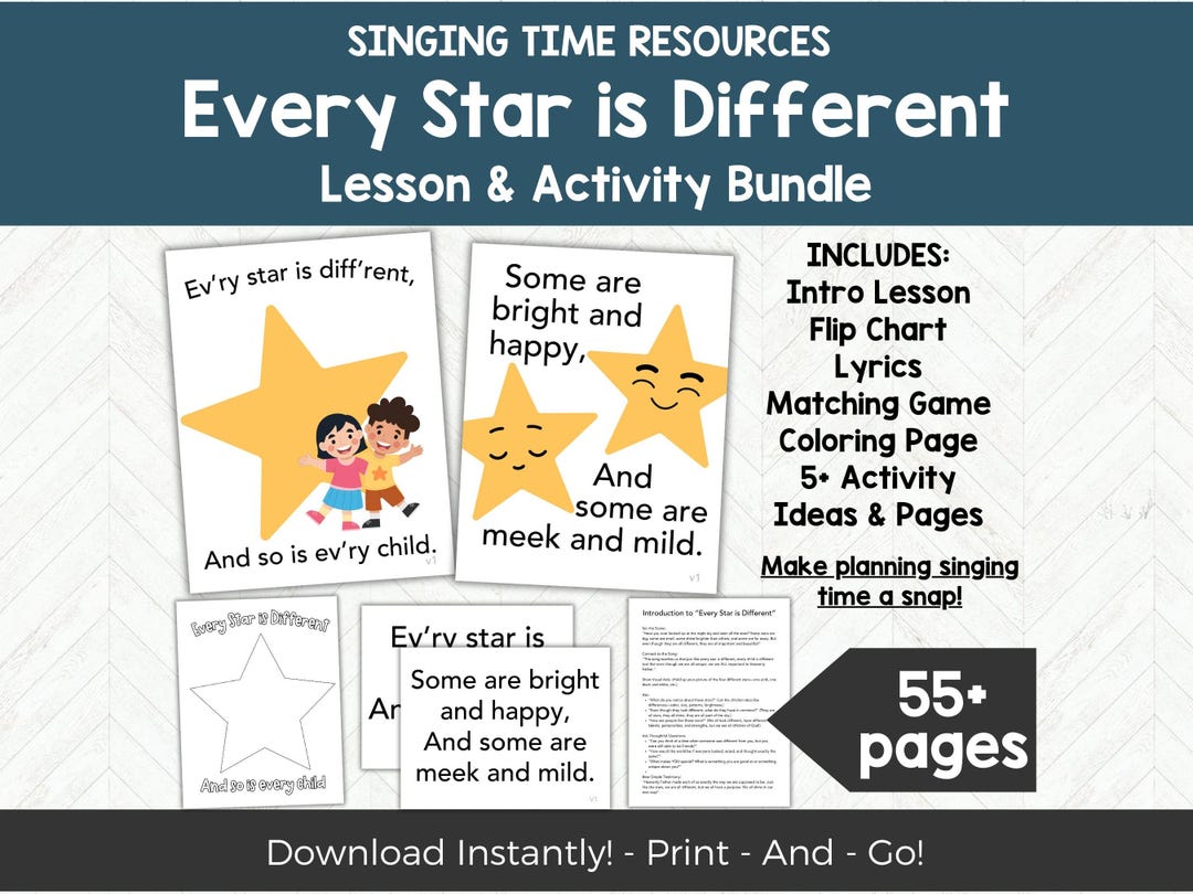 Every Star is Different Flip Chart and Visual Aids for LDS Primary ...