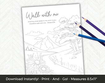 LDS Youth Theme 2026, Look Unto Christ, LDS Scripture Coloring Pages, Easy YW Activity Idea, Walk With Me Moses 6:34