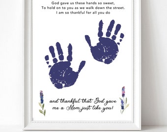 Mothers Day Scripture Card Craft, Easy Toddler Activities, Mothers Day Handprint Art, Preschool Crafts, DIY Christian Mothers Day Gifts
