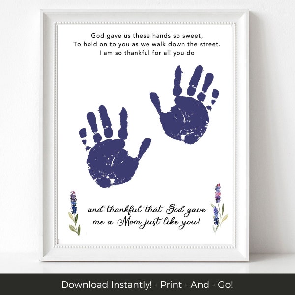 Mothers Day Scripture Card Craft, Easy Toddler Activities, Mothers Day Handprint Art, Preschool Crafts, DIY Christian Mothers Day Gifts