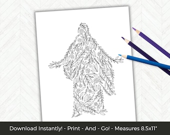 Floral Christus Statue Coloring Page, Floral Jesus Christ Coloring, Christian Coloring Page, LDS Primary Activity, Sunday School Printable